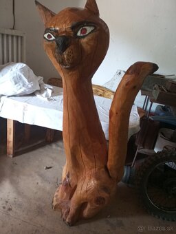 Socha mačky . medveď. moderná socha - 9