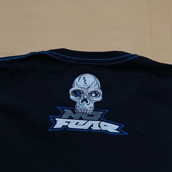 No Fear čierne tričko s potlačou lebky skulls affliction XL - 9