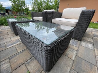 Záhradné ratanové sedenie, lounge set - 9