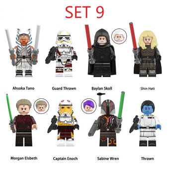 Rôzne figúrky Star Wars 4 (8ks) - typ lego - nové - 9