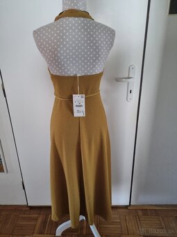 nové horčicové šaty Zara veľ. L - 9