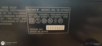 Predám Digitalny Stereo Predzosilovač Sony TA-D709E - 9