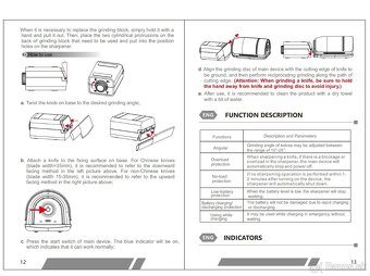 aku rotačná brúska nožov - 9