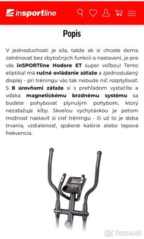 Eliptický trenažér inSPORTline - 9
