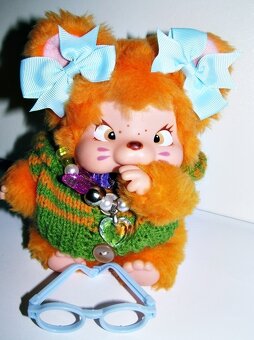 😻RETRO Mončičák monchichi, monchhichi vzácné Nyamy kotě - 9