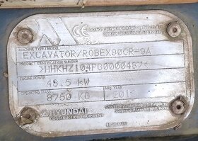 Predám Bager Hyundai ROBEX 80CR-9A - 9