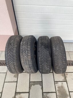 Plechove disky 5x100 Škoda Fabia,zimne gumy Matador - 9