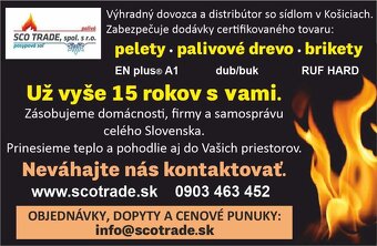 TOP - Certifikované ENplus® A1 pelety - 0,27% popol - 9