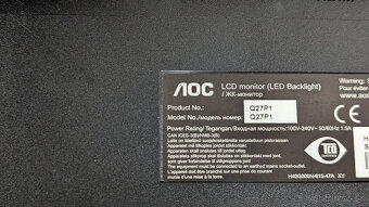 Monitor AOC Q27P1 27" QHD - 9