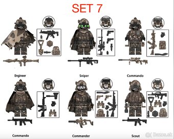 Rôzne sety vojakov 1 + doplnky - typ lego - 9