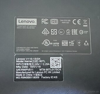 Lenovo V110 / i3 6006U / 8GB RAM / 256GB SSD / 15.6" - 9