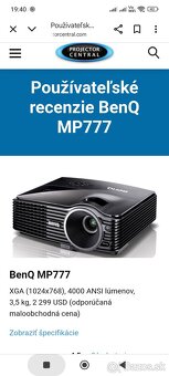 projektor BenQ MP777 Hdmi - 9