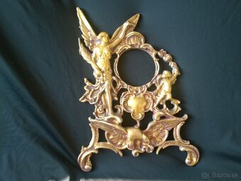 starý kovový  historický rámček na hodiny - 9