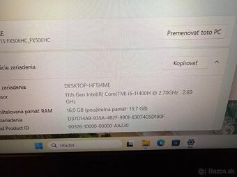 Asus Tuf Gaming F15 FX506HC - RTX3050 - 9