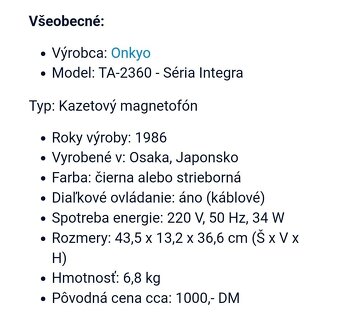 ONKYO Integra TA-2360 +12.Kazety grátis.❤️🎧👍 - 9