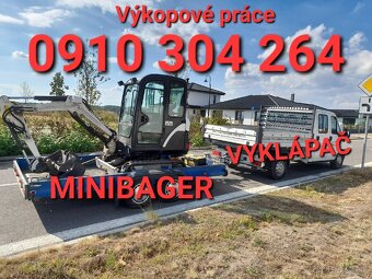 Výkopové práce, minibager, traktorbager, zámkové dlažby - 9