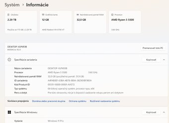 Herný PC Ryzen 5 5500 /32GB RAM/ SSD/ HDD/ + RX 6700 XT 12G - 9