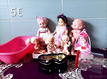 Bábiky, auto, vanička, koníky - 9