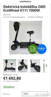 ELEKTRICKÁ KOLOBEŽKA ECOWHEEL K111 - 9