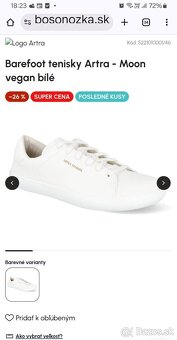 Barefoot tenisky Artra - Moon vegan biele v.37/38 - 9