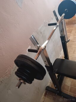 Predám posilňovaciu vežu, činky, bench lavicu a závažia. - 9