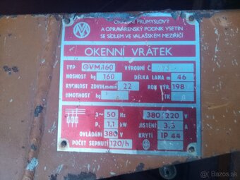 Okenný vrátok OVM 160 - 9