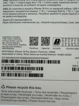 Iphone 16 PRO, Desert Titanium, 128GB - 9