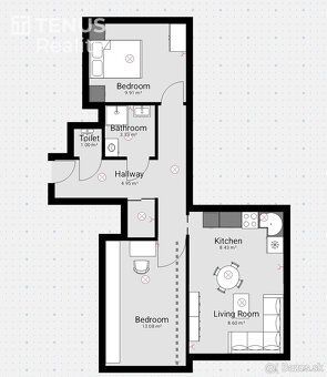 tenus Reality: Ponúka prenájom Štýlového 3-izbového bytu po - 9