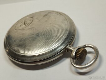 Starožitné pánské tříplášťové celostříbrné kapesní hodinky - 9