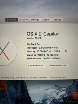 MacBook Pro 15" (Mid 2015) – 16GB RAM, i7 – 290€ - 9
