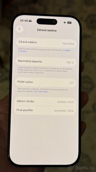 iPhone 16pro 128gb, čierny titán, v záruke ešte 15 mesiacov - 9
