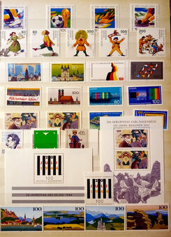 Predám poštové známky DEUTSCHLAND čisté roky 1990 - 2000 - 9