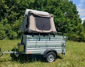 Kempingový vozík + strešný stan - 9