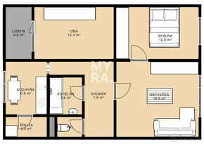 PRENÁJOM / 3 izbový byt, 72 m2 s loggiou /  ul. Magurská v P - 9