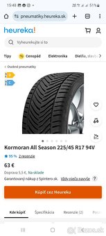 4ks 225/45 R17 94V - celoročné pneumatiky - 9