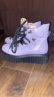 Zimné kožené topánky - veľkosť 38,5 - 9