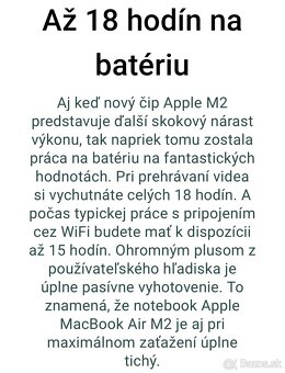 MacBook Air 13" M2 SK 2022 Polnočný - 9