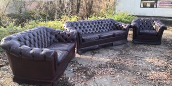 Kožená sedacia súprava 3+2+1-CHESTERFIELD - 9