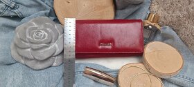 Červeno-bordová dámska peňaženka - 9