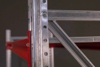 Kovový policovy regál, priemyselný profi nosnosť 450kg - 9