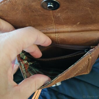 Kožená taška na pás/crossbody– pravá koža - 9