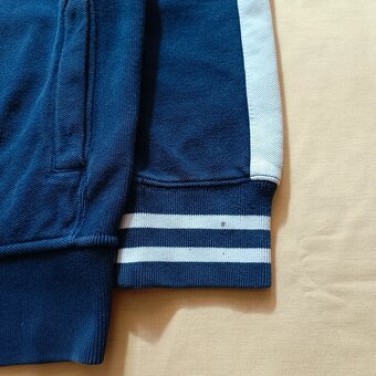 Vintage Polo Ralph Lauren modrá mikina na zips bez kapucne M - 9