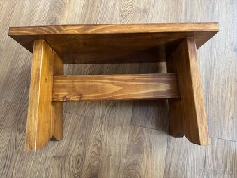 Drevený stolček, stolcek na sedenie - 9