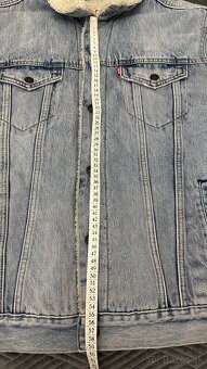 Pánska,džínsová,zateplená bunda LEVIS - veľkosť L - 9