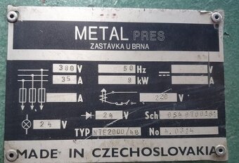 Tabulové nůžky NTE 2000/4 (14272.) - 9