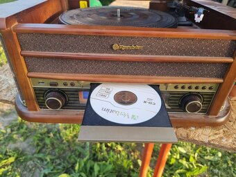 Moderné Retro Rádio ( LP Platňa, FM,MW, MC kazeta, CD, USB ) - 9