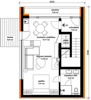 1-izbový apartmán NA PREDAJ, Novostavba, Hrabovo - 9