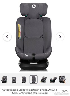 Predám I-SIZE autosedačku Lionelo Bastiaan one 360'+ ISOFIX - 9