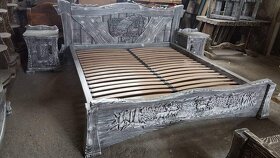 Drevená posteľ Poľovnicke motivy 180×200 vrátane roštov - 9