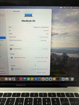 MacBook Air M1 8gb SSD 256gb v záruke, baterka 100% - 9